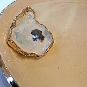 Golden Oyster Oval Platter