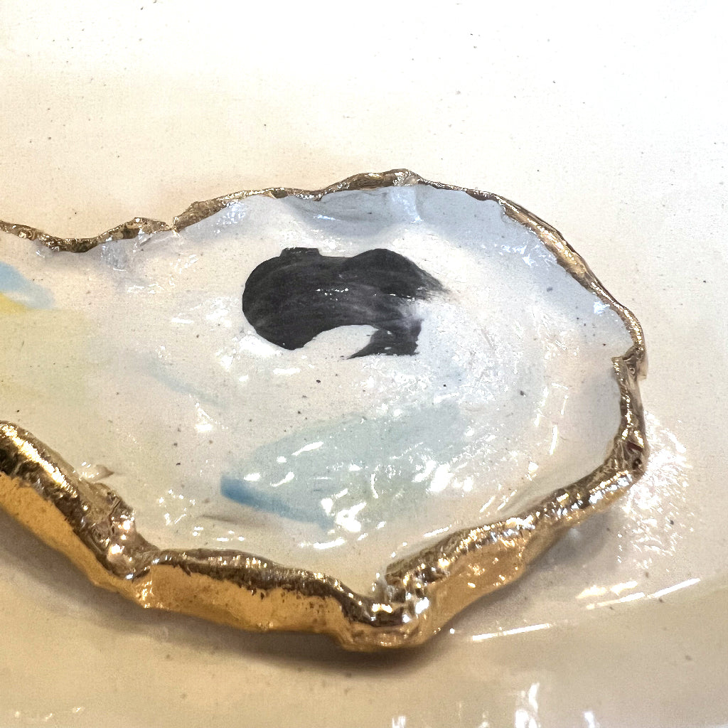 Golden Oyster Round Platter