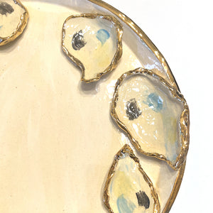 Golden Oyster Round Platter