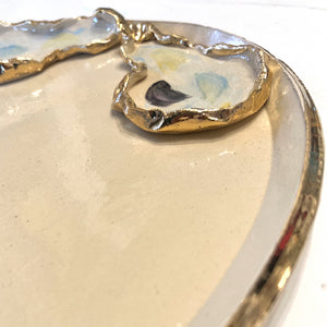 Golden Oyster Oval Platter