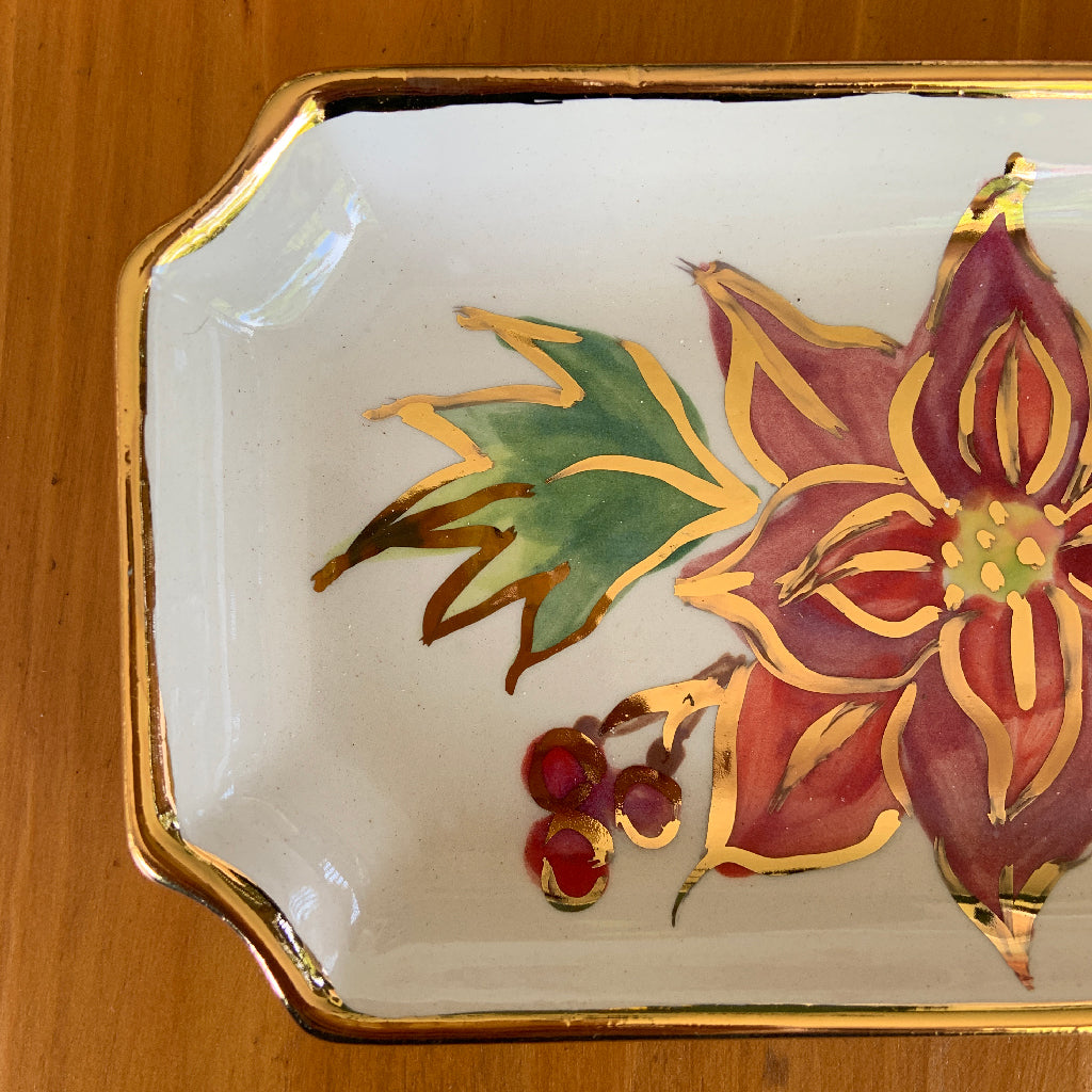 Poinsettia Orleans Tray