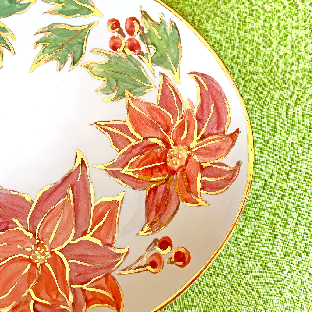 Poinsettia Oval Platter