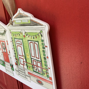 Christmas House Door Hanger