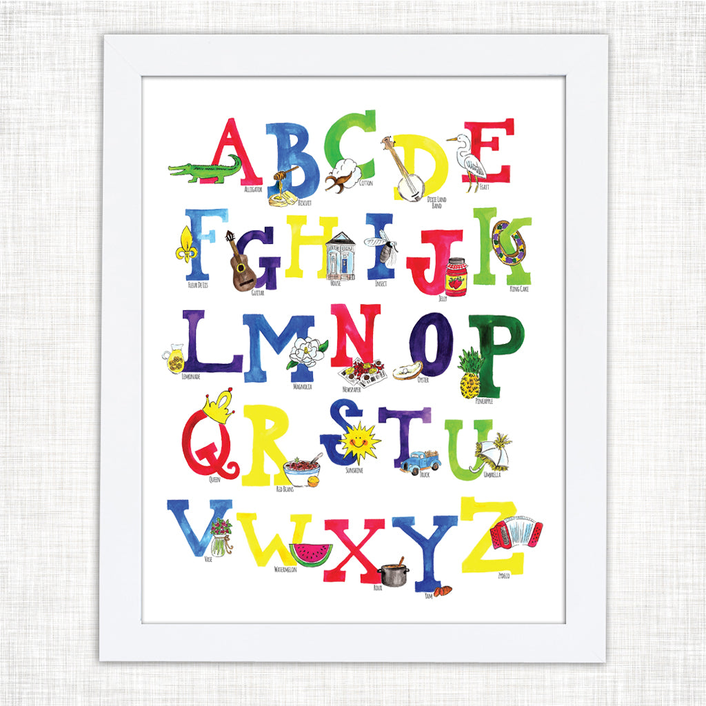 Southern Alphabet Art Print