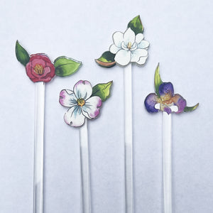 State Flower Stir Sticks