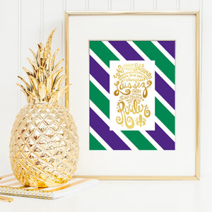 Rouler Stripe Art Print