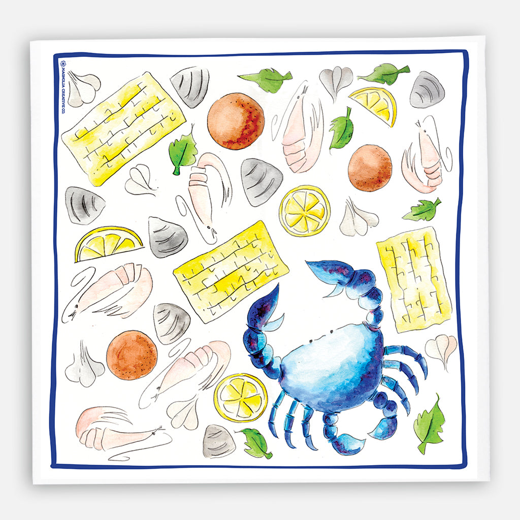 Summer Seafood Kitchen Towel