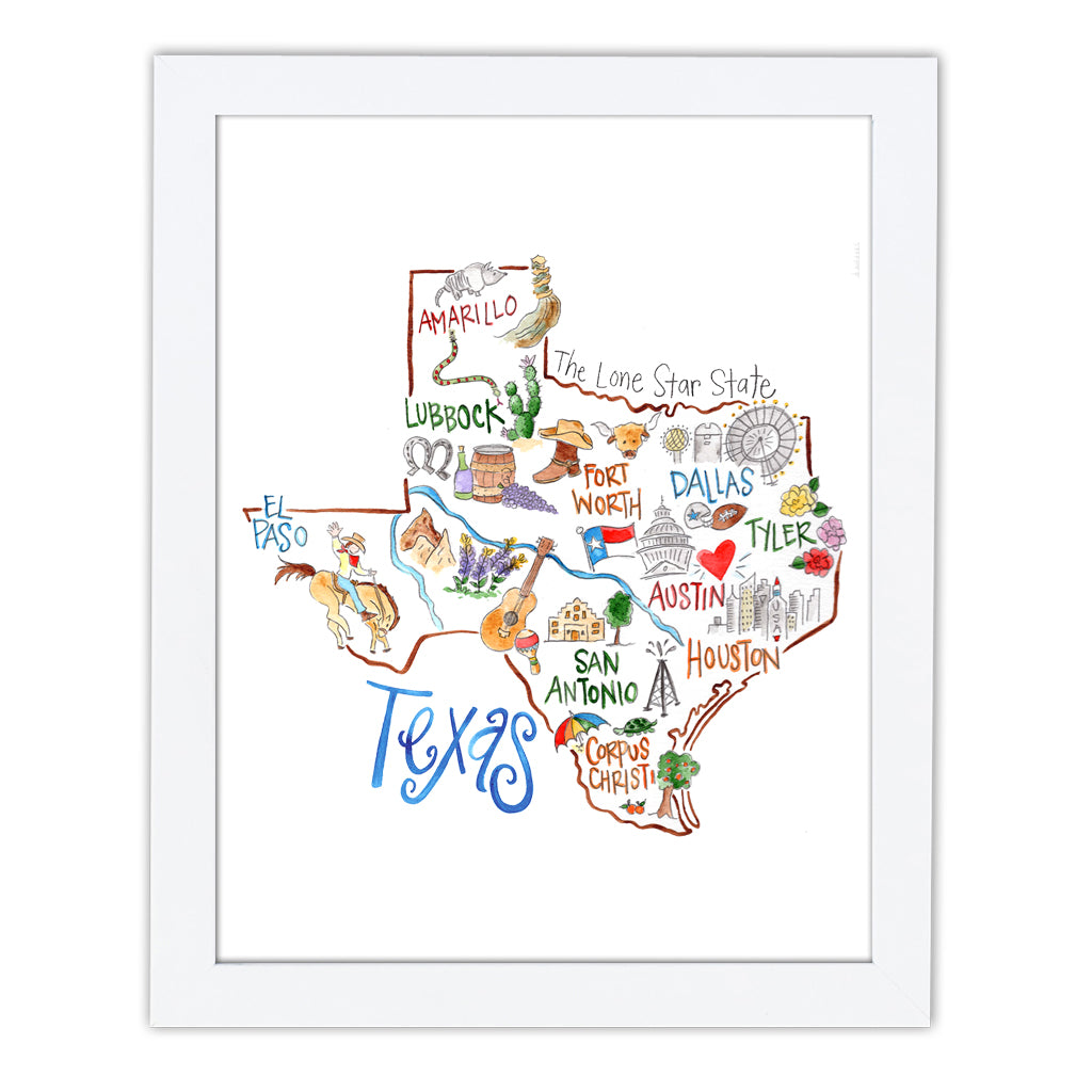 Texas Art Print