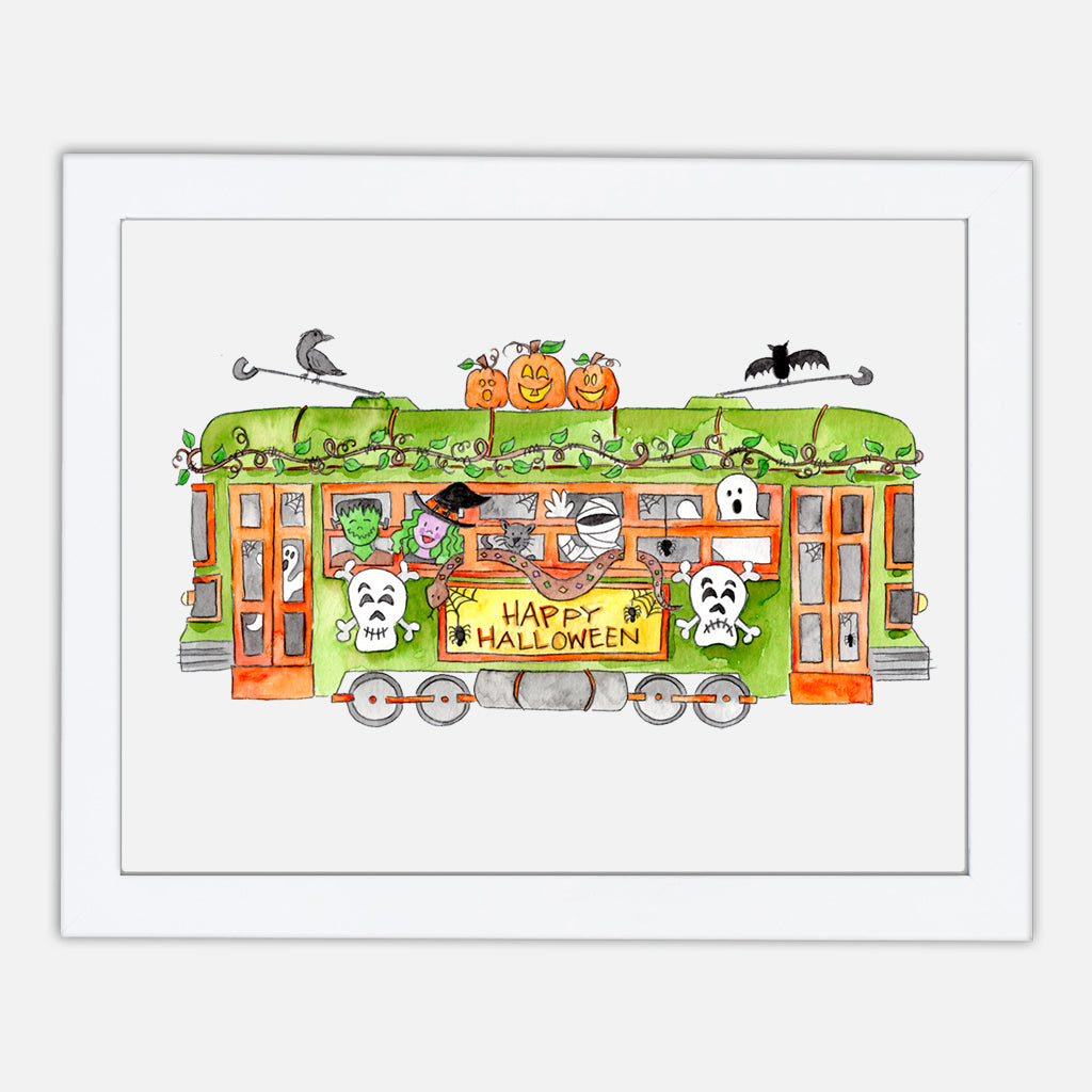 Halloween Trolley Art Print