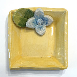 Yellow Hydrangea Ring Dish